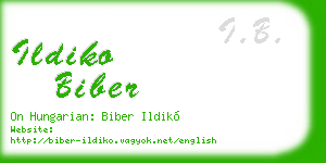 ildiko biber business card
